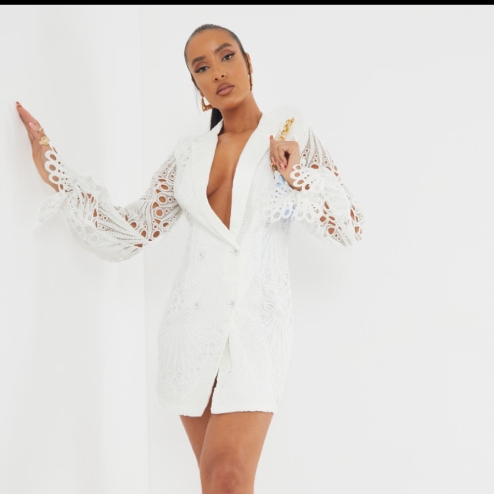 PLT lace blazer dress